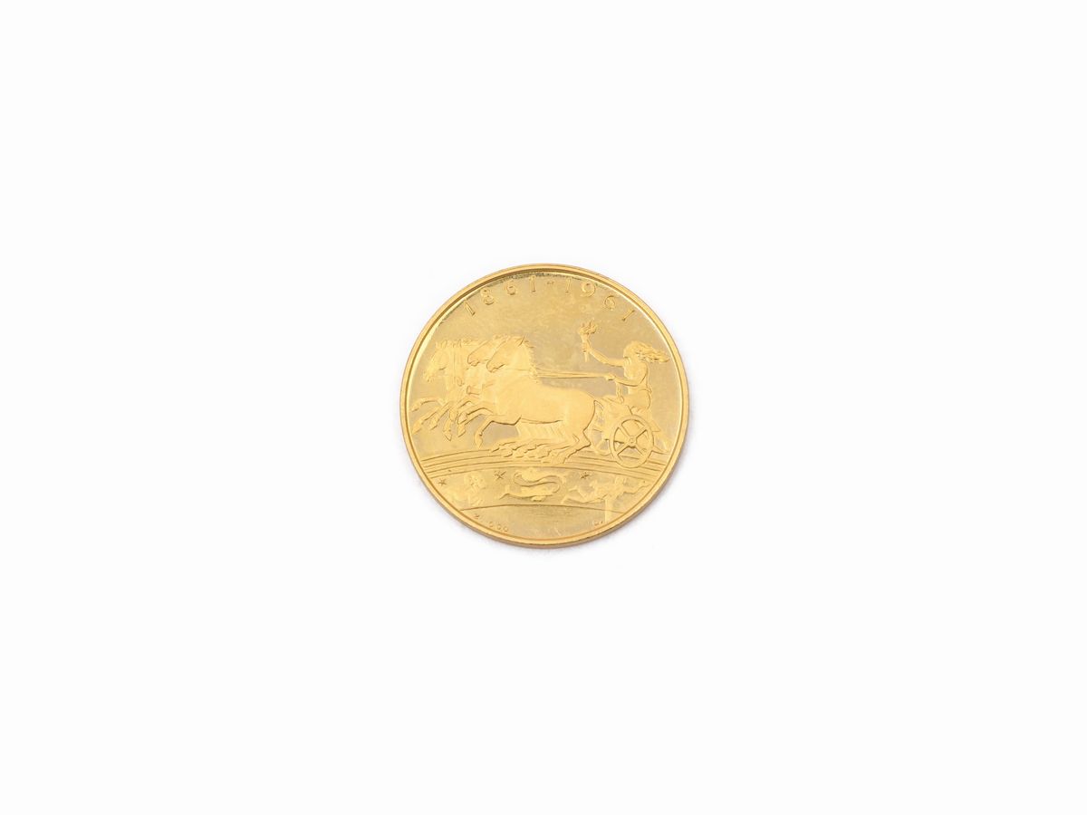 Medaglia Commemorativa Centenario Unità D'italia in Oro