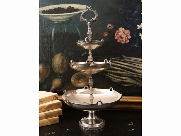 Multi-level silver stand, Brandimarte Florence