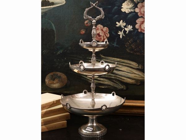 Multi-level silver stand, Brandimarte Florence