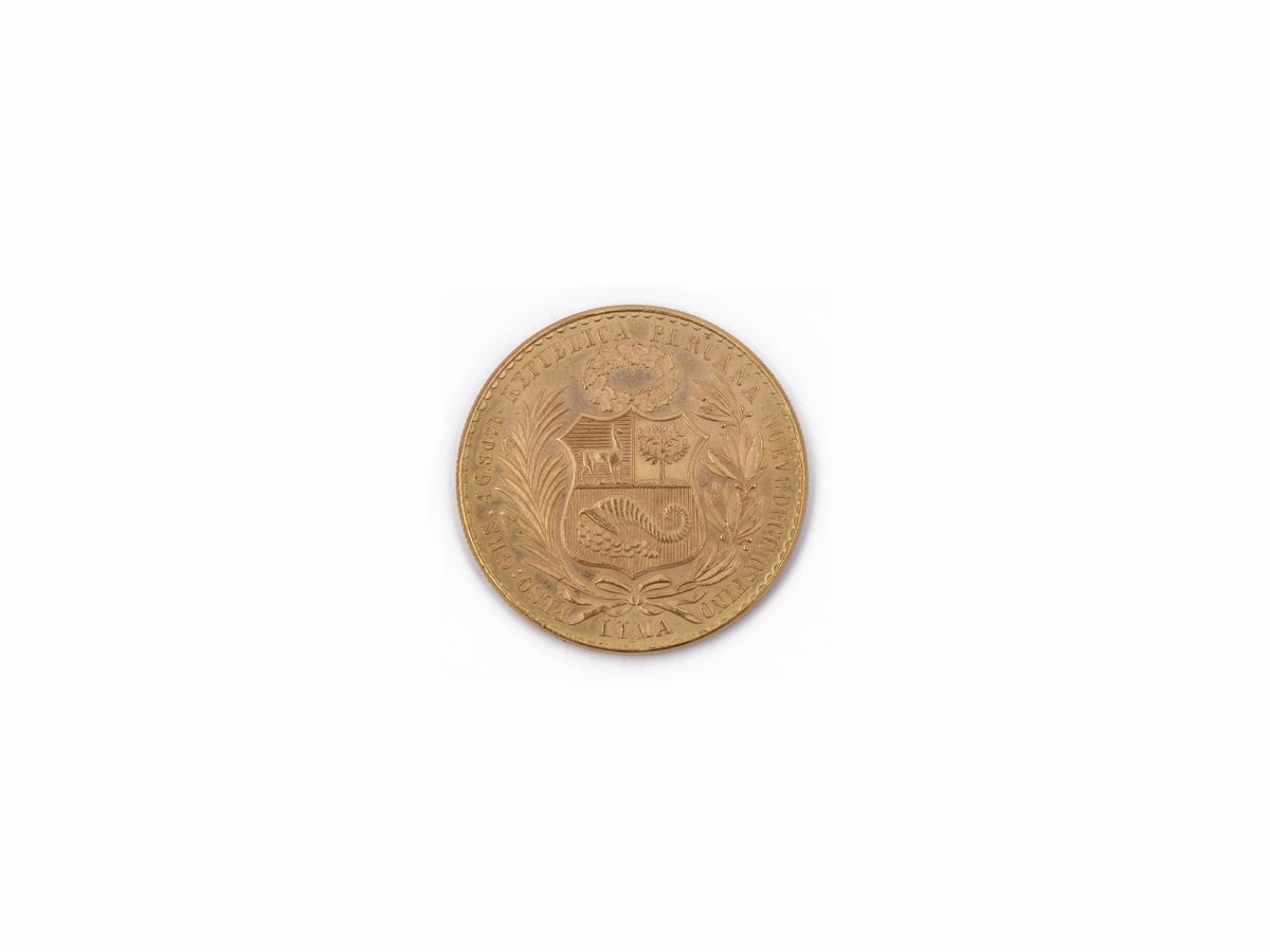 Una Moneta da 100 Soles in Oro