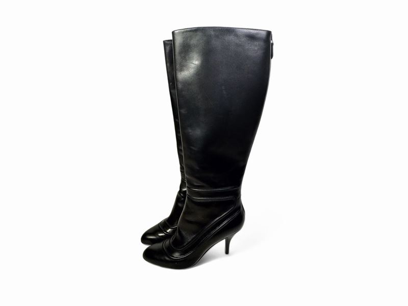 Salvatore Ferragamo, Stivali in Pelle Nera