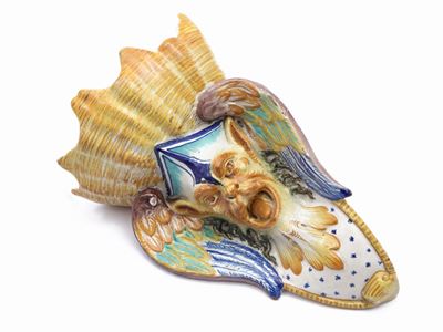 Fioriera Pensile Ad Angolo in Terracotta Invetriata, Cantagalli