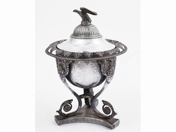 Silver sugar bowl
