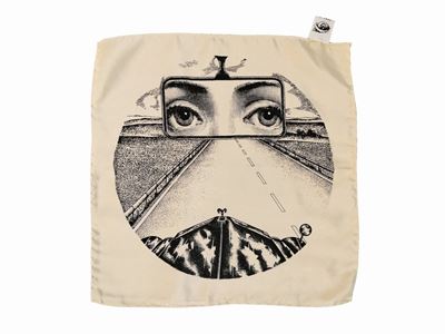Fornasetti, 'tema e Variazioni', Pochette in Seta
