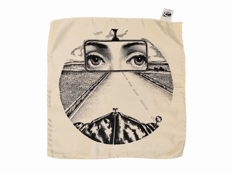 Fornasetti, 'tema e Variazioni', Pochette in Seta