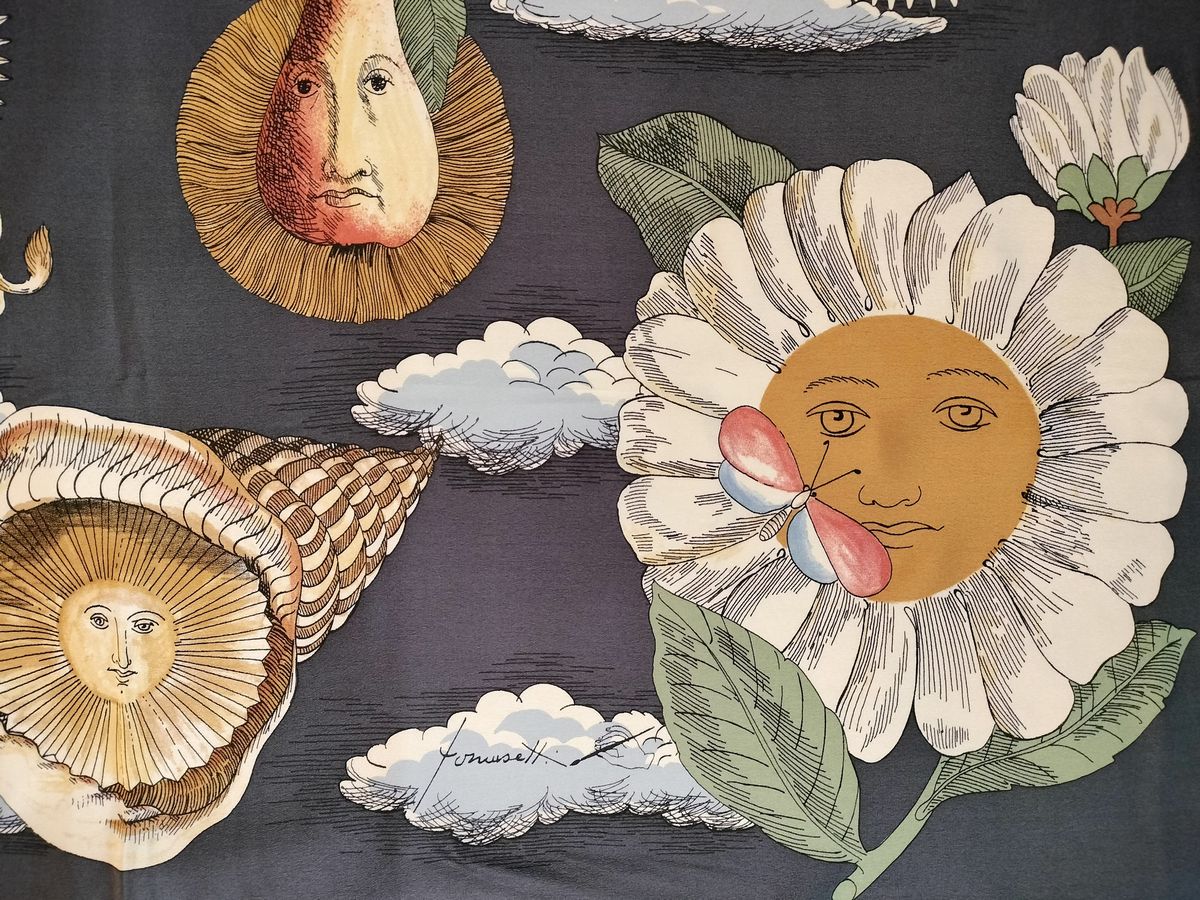 Fornasetti, '12 Mesi 12 Soli', Foulard in Seta