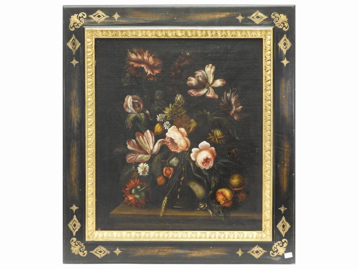 Scuola Fiamminga - Nature Morte con Vasi di Fiori