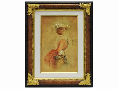 Ritratto di Donna con Cesto di Fiori