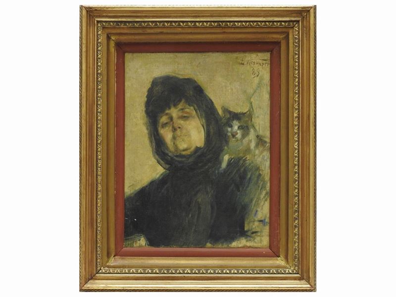 David Osipovitch Widhopff - Donna con Gatto 1889