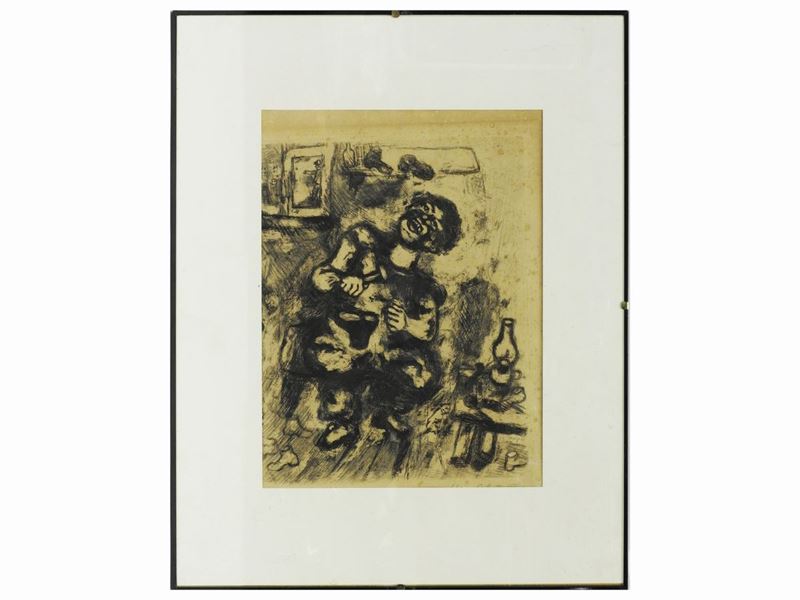 Marc Chagall - Le Savetier Et le Financier, From Les Fables De la Fontaine (1927/30)