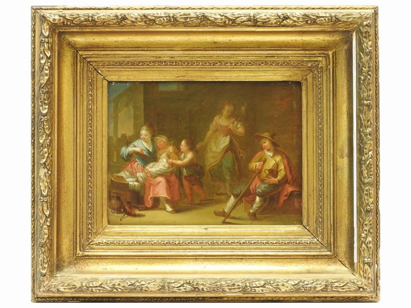 Scuola Francese - Scena di Genere con Personaggi