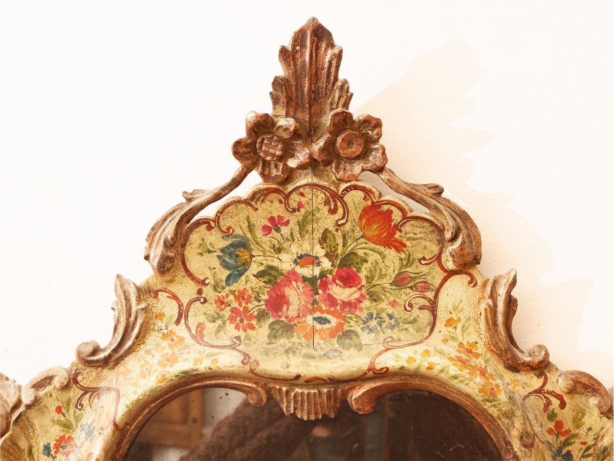 Specchiera in Legno Laccato Color Crema