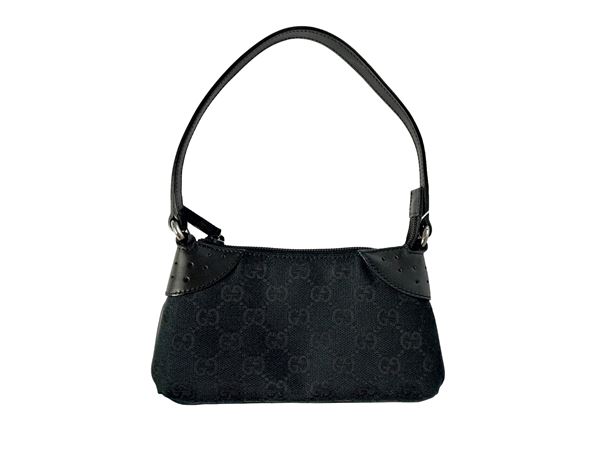 Gucci, Black handbag in GG fabric