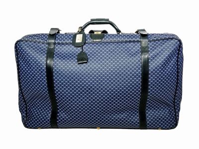 Gucci, Valigia Morbida in Tela Monogram Blu Gg Impermeabilizzata