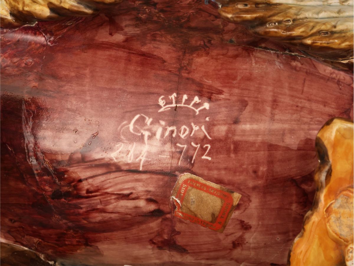 Centrotavola in Terracotta Invetriata, Ginori, Fine del XIX/inizio del XX Secolo