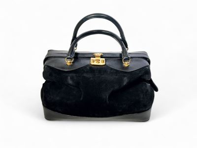 Gucci, Doctor Bag Beauty Nera in Pelle Scamosciata