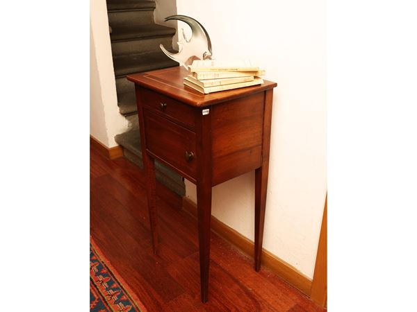 Pair of walnut bedside tables