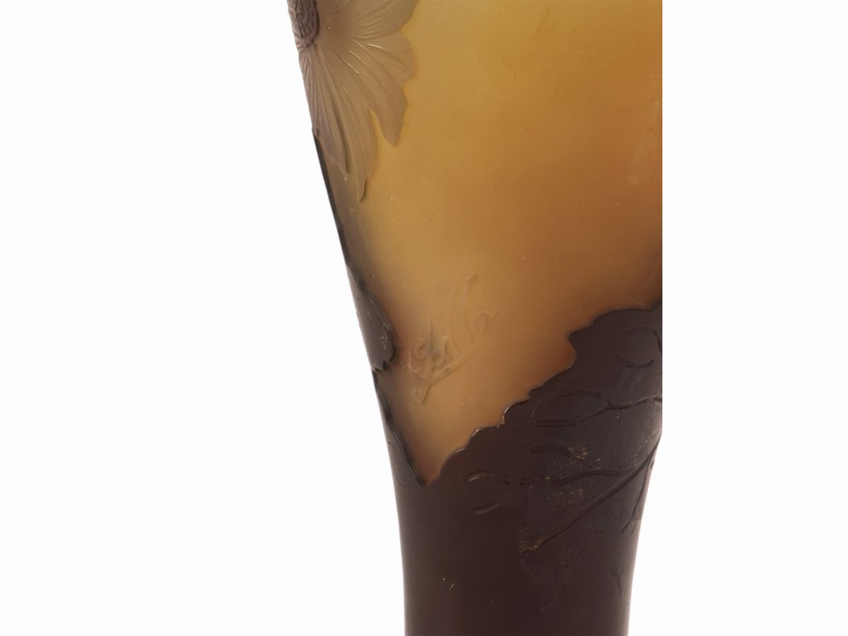 Vaso Gallè in Vetro Doppio