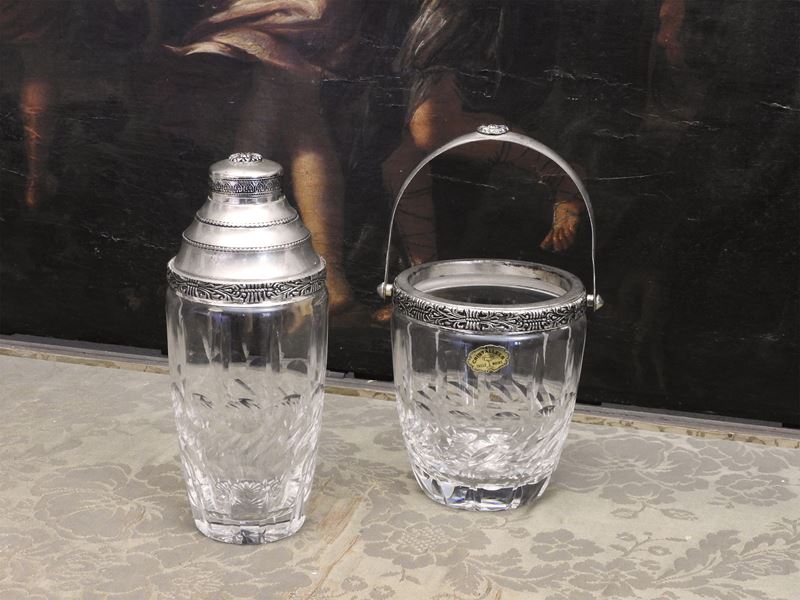 Set da Aperitivo in Cristallo e Argento
