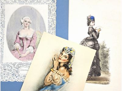 Lotto di Incisioni e Stampe di Moda Ottocentesche