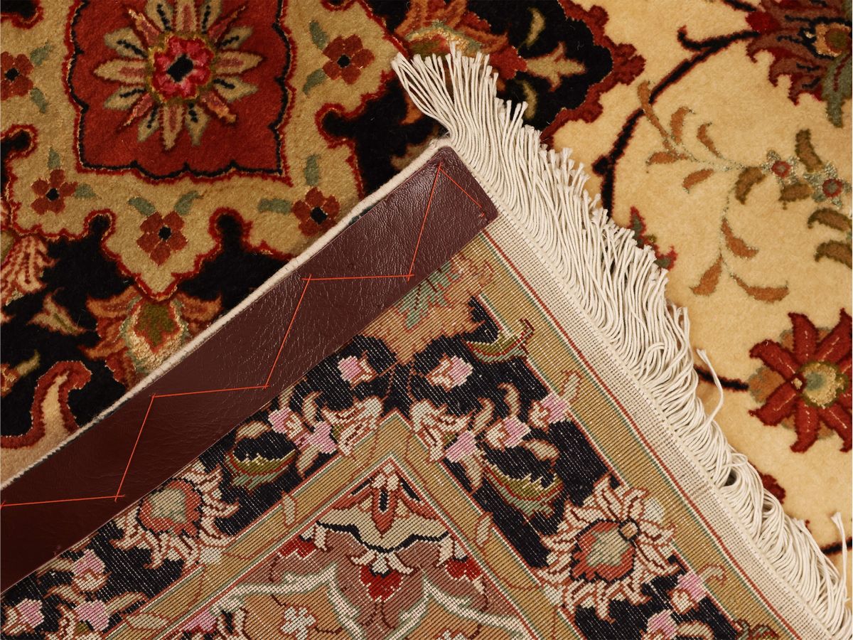 Galleria Persiana Tabriz in Seta e Lana Kork Extra Fine