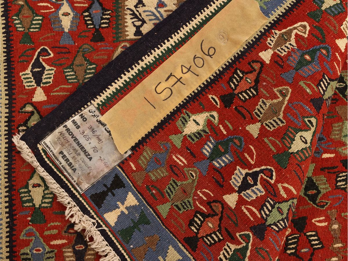 Galleria Persiana Kilim Senne Doppia Faccia di Vecchia Manifattura