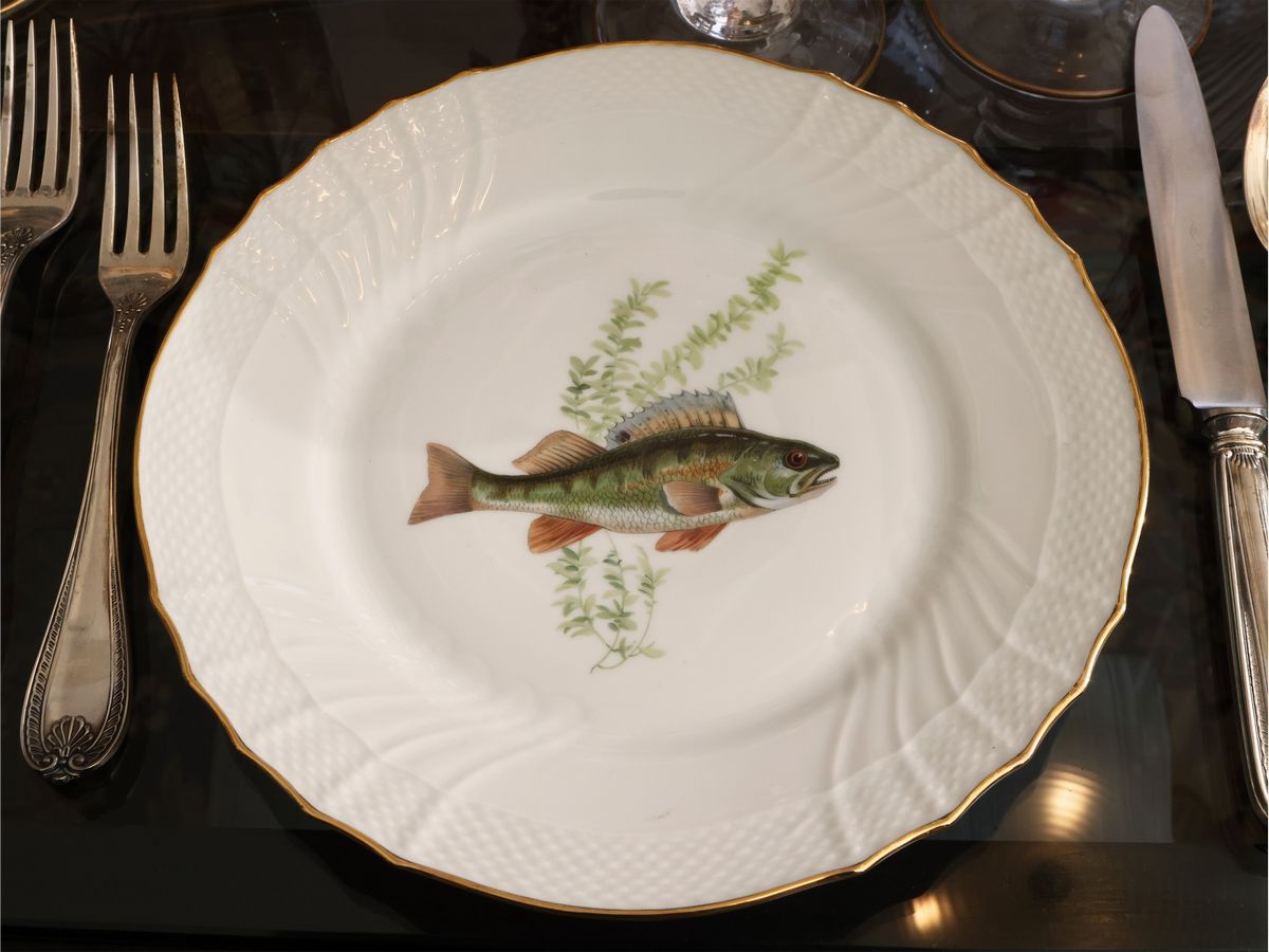 Serie di Dodici Piatti da Pesce in Porcellana, Richard Ginori