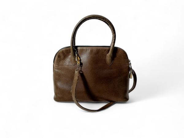Rope-colored leather handbag