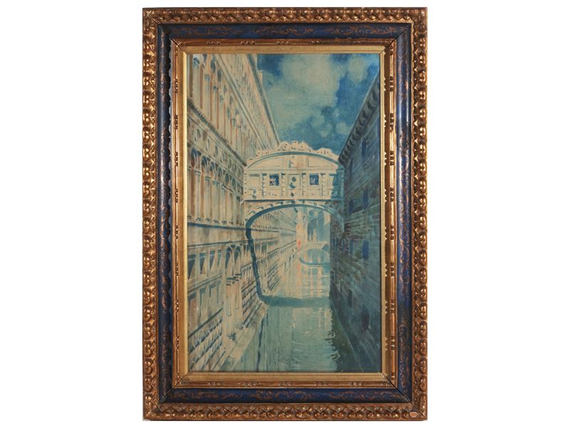 Ugo Flumiani Attribuito - Il Ponte dei Sospiri