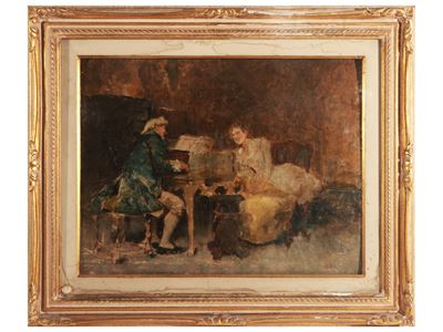 Veduta D'interno con Scena di Concerto