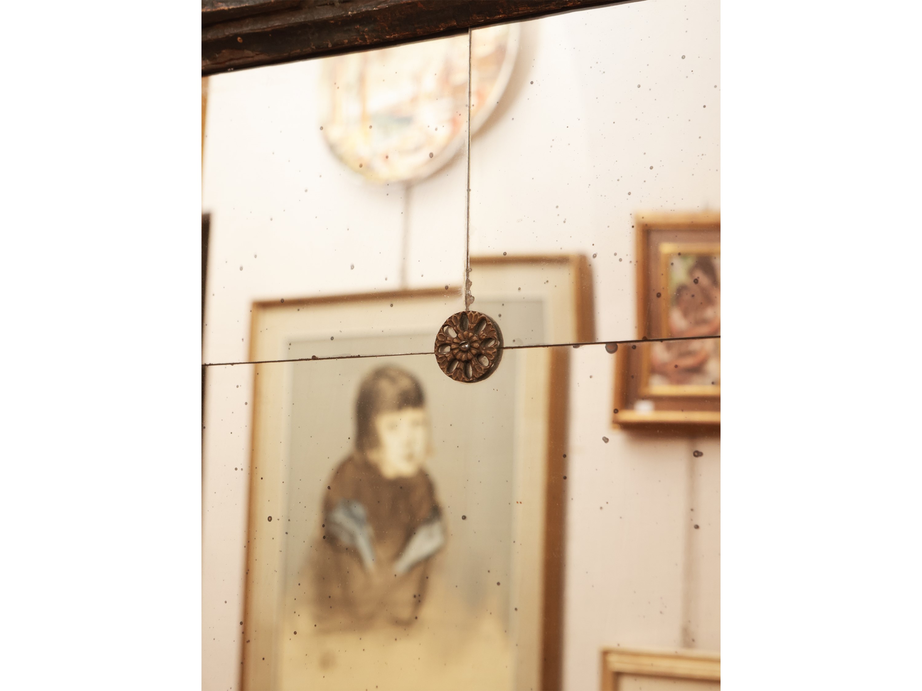 Specchiera con Cornice in Legno Intalgiato e Laccato