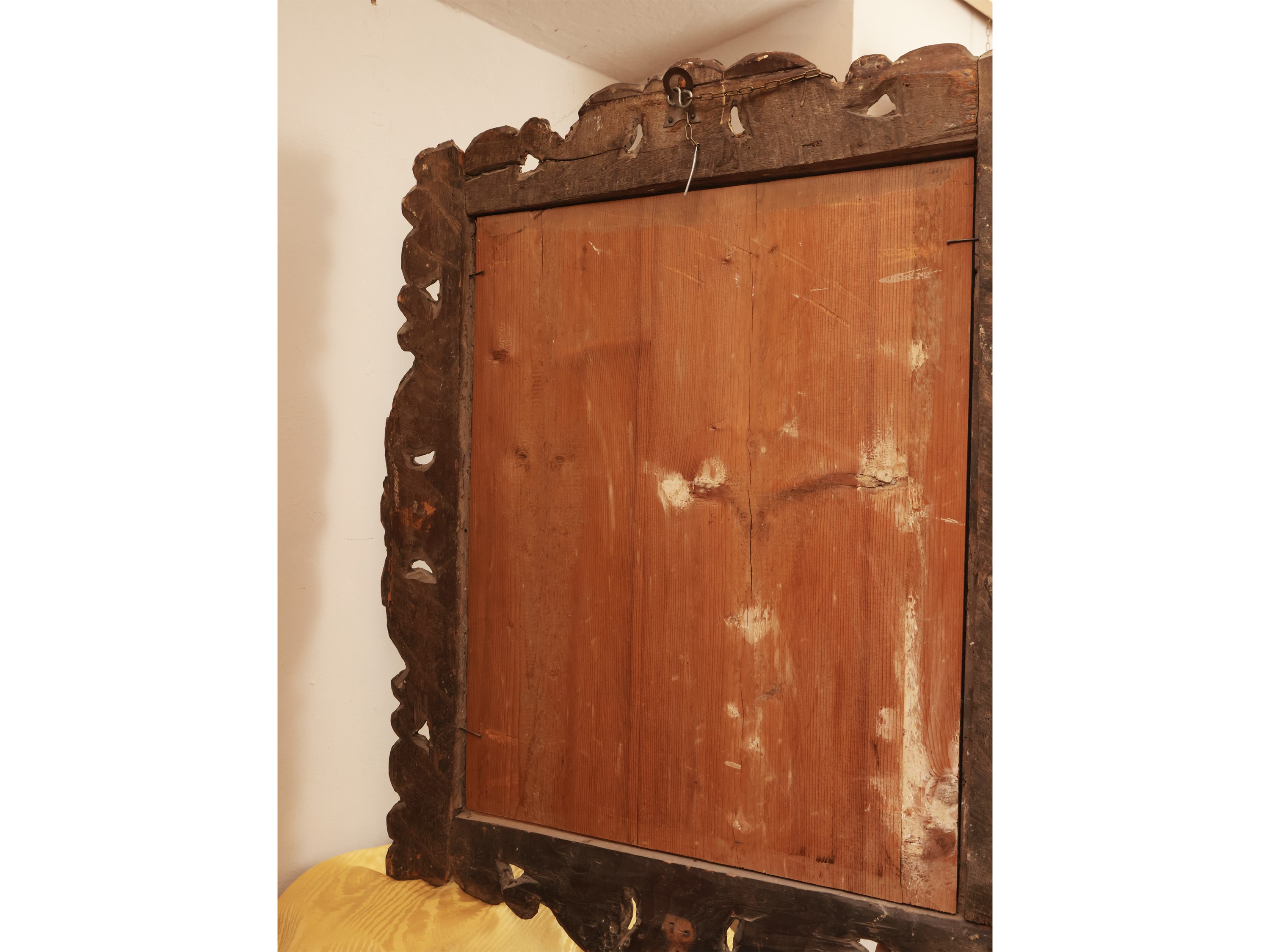 Specchiera con Cornice in Legno Intalgiato e Laccato
