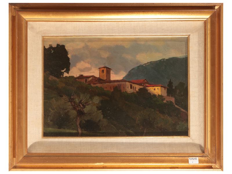Angelo Maria Crepet - Paesaggio con Scorcio di Casolare 1925