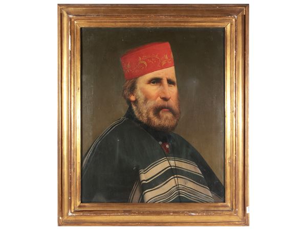 Scuola italiana del XIX secolo : Portrait of Giuseppe Garibaldi  - Auction The art of furnishing - Maison Bibelot - Casa d'Aste Firenze - Milano