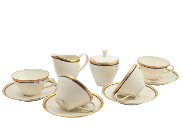 Ivory porcelain tea service, Richard Ginori