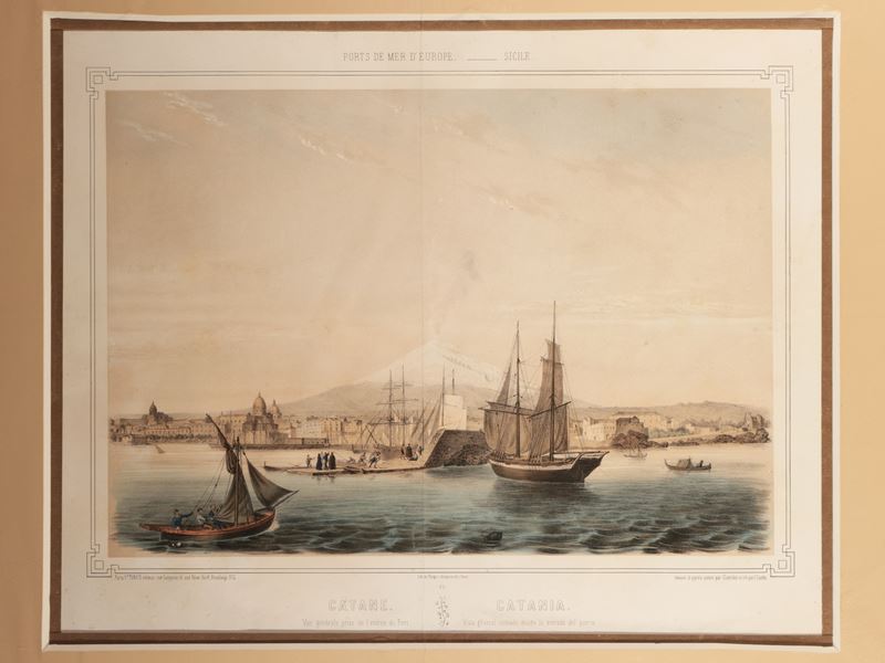Catane: Vue Général Prise De L'entrée Du Port - Vue Prise Du Port