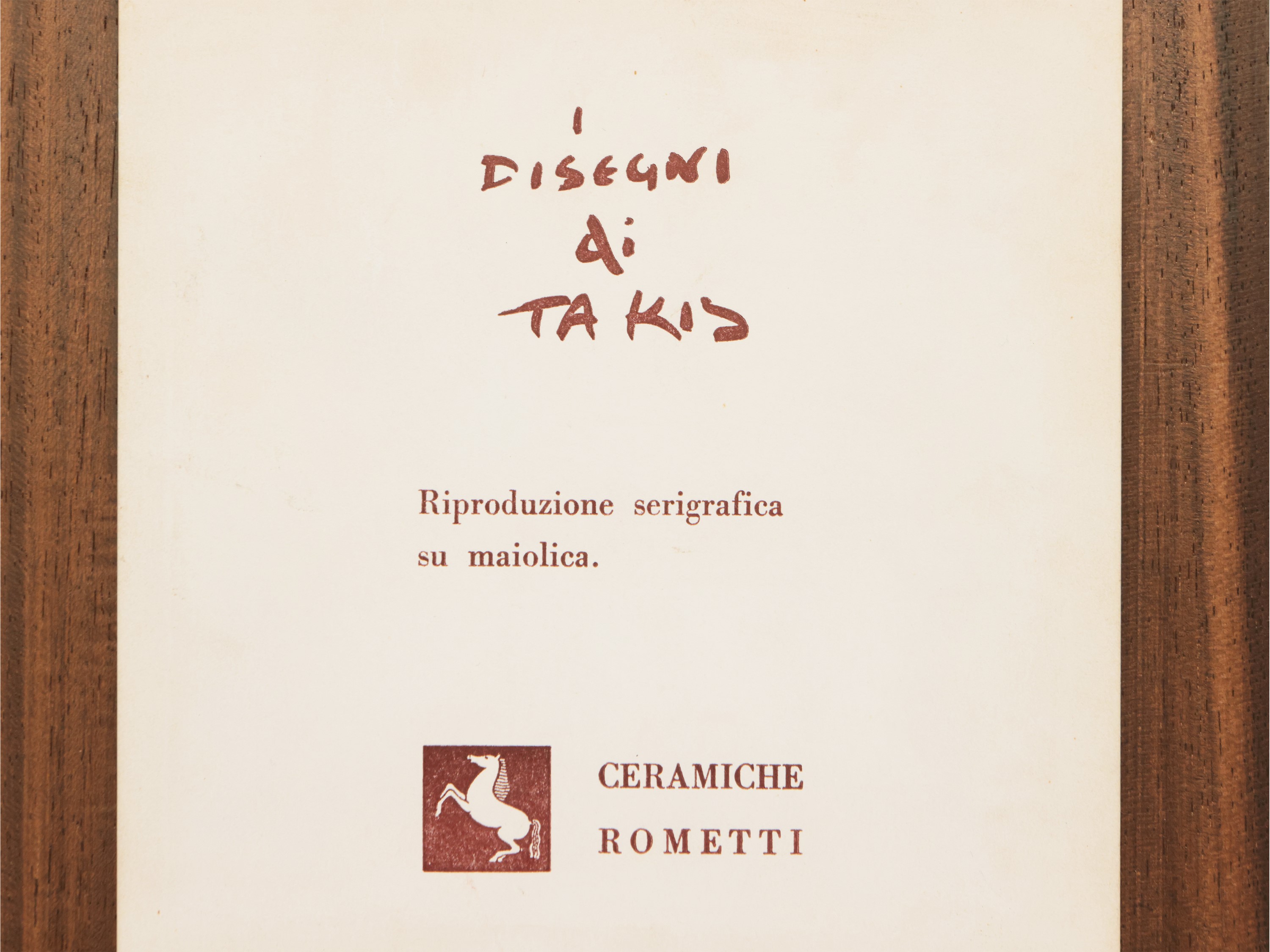 Coppia di Formelle in Ceramica, Ceramiche Rometti da Takis Tsentemaidis