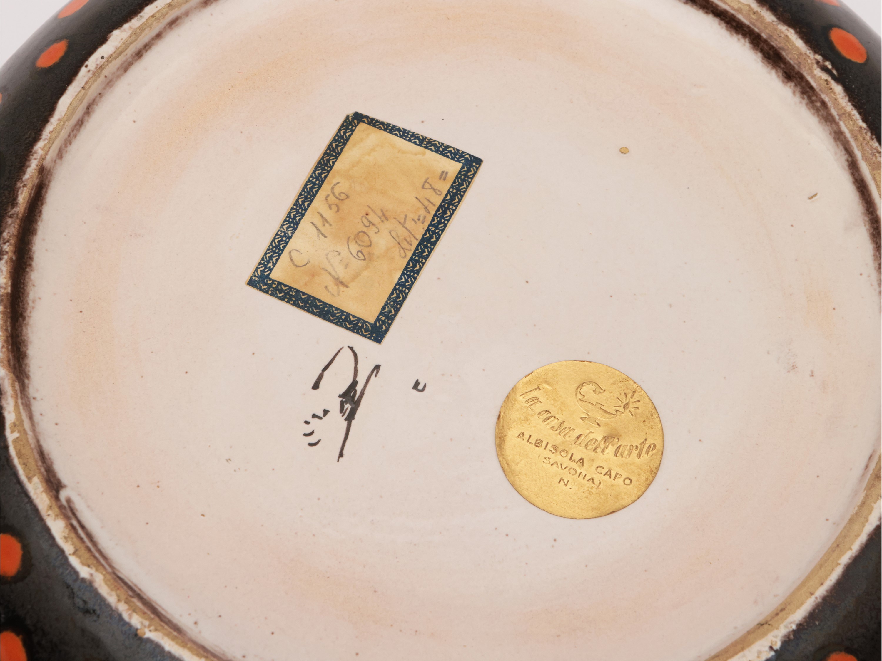 Biscottiera in Ceramica, Manlio Trucco per la Casa Dell'arte