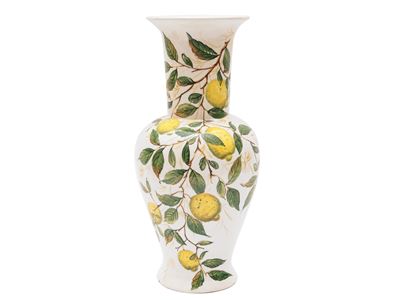Vaso a Balaustro in Ceramica Smaltata, Ceramiche Barettoni Nove