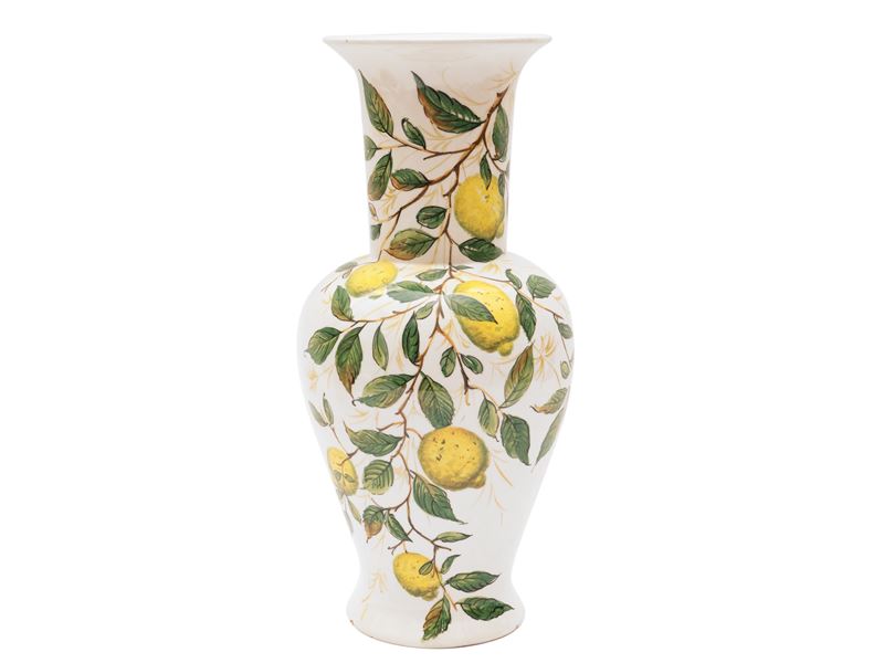 Vaso a Balaustro in Ceramica Smaltata, Ceramiche Barettoni Nove