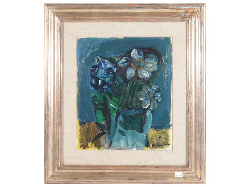 Ugo Capocchini - Anemoni su Fondo Azzurro 1968
