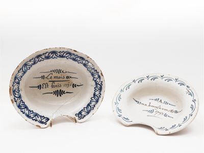 Due Ciotole da Barbiere in Ceramica