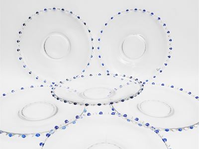 Serie di Sei Sottopiatti in Vetro