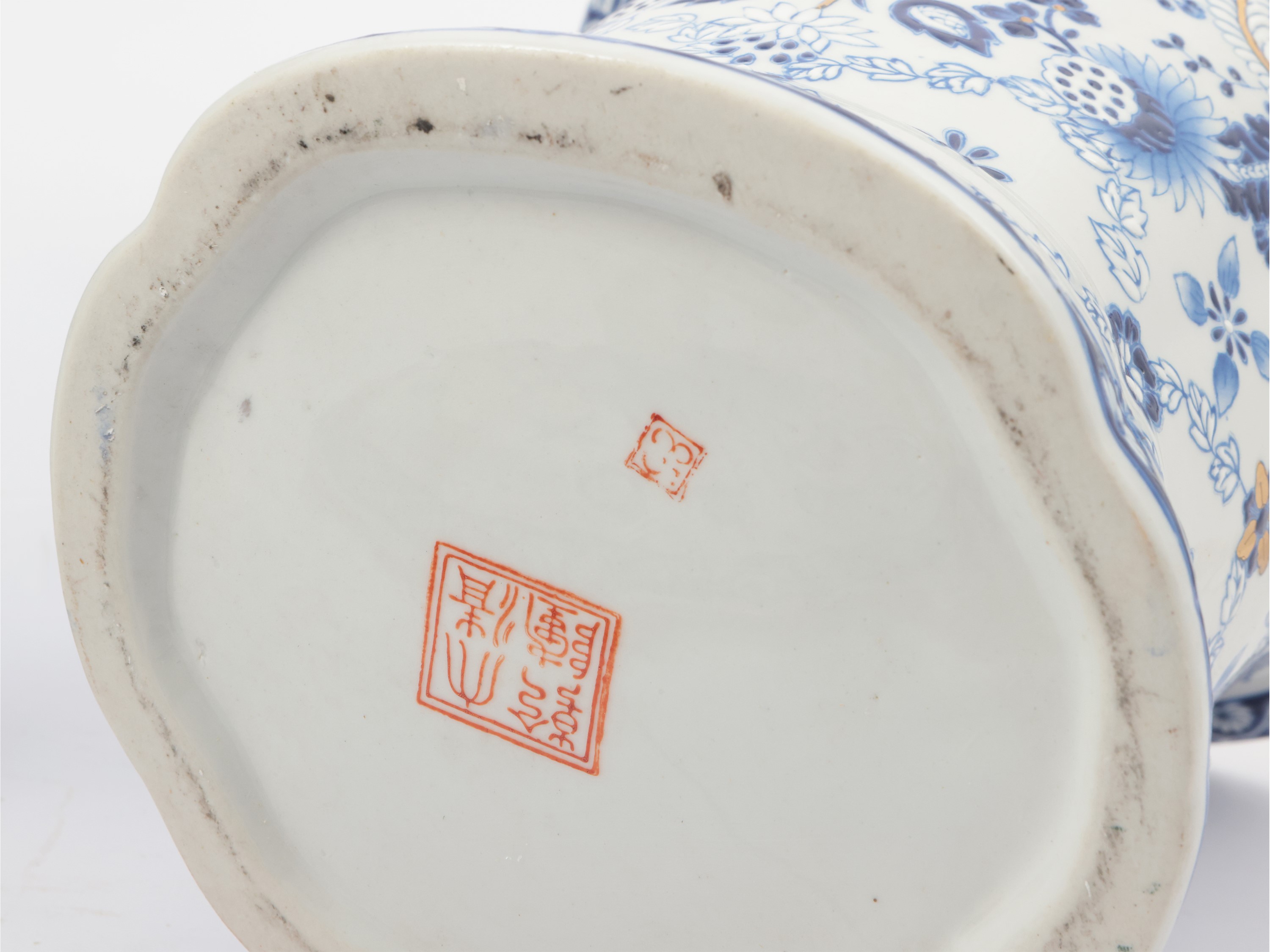 Coppia di Biscottiere in Ceramica Cinese
