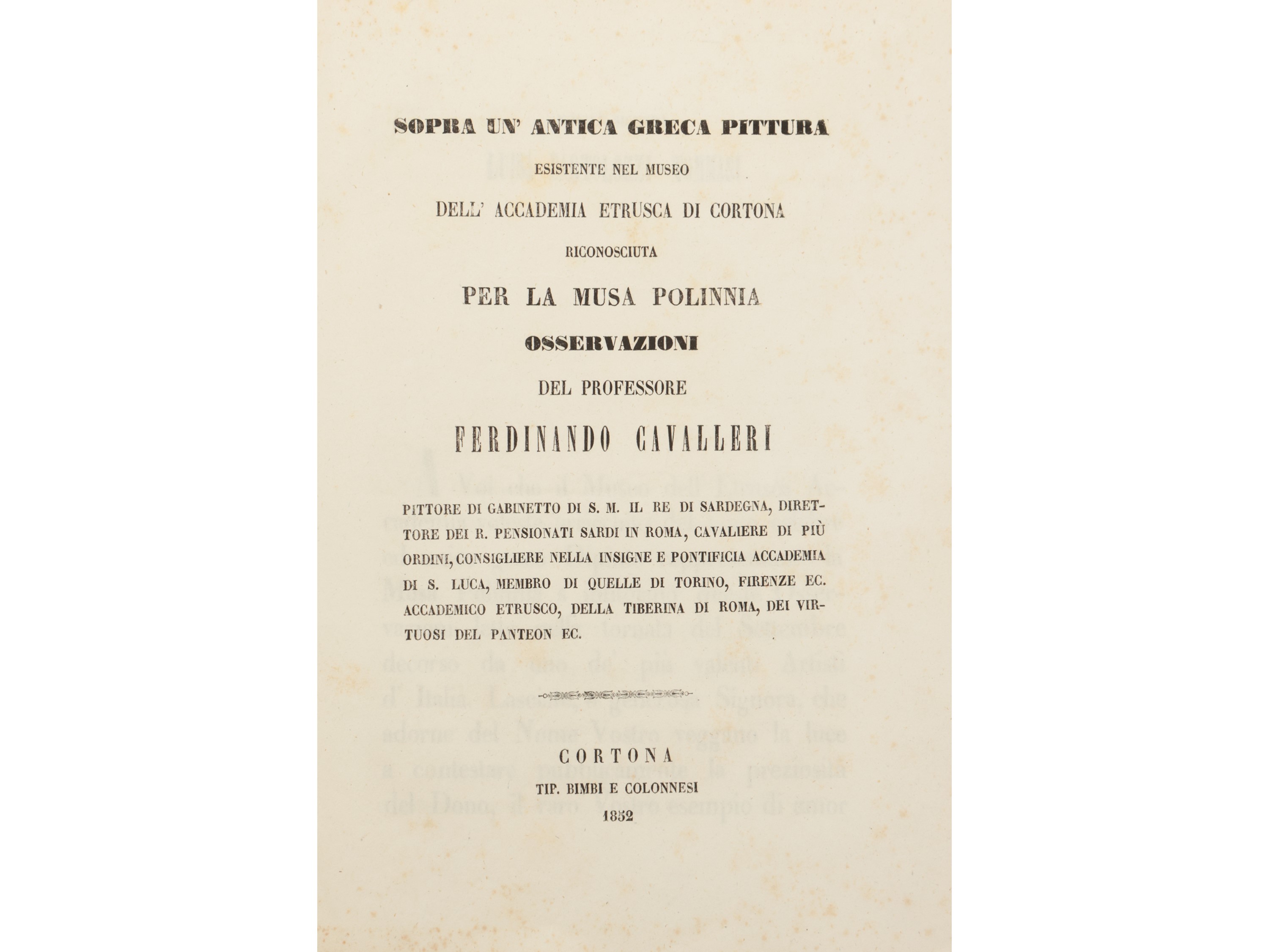 Sopra un'antica Greca Pittura