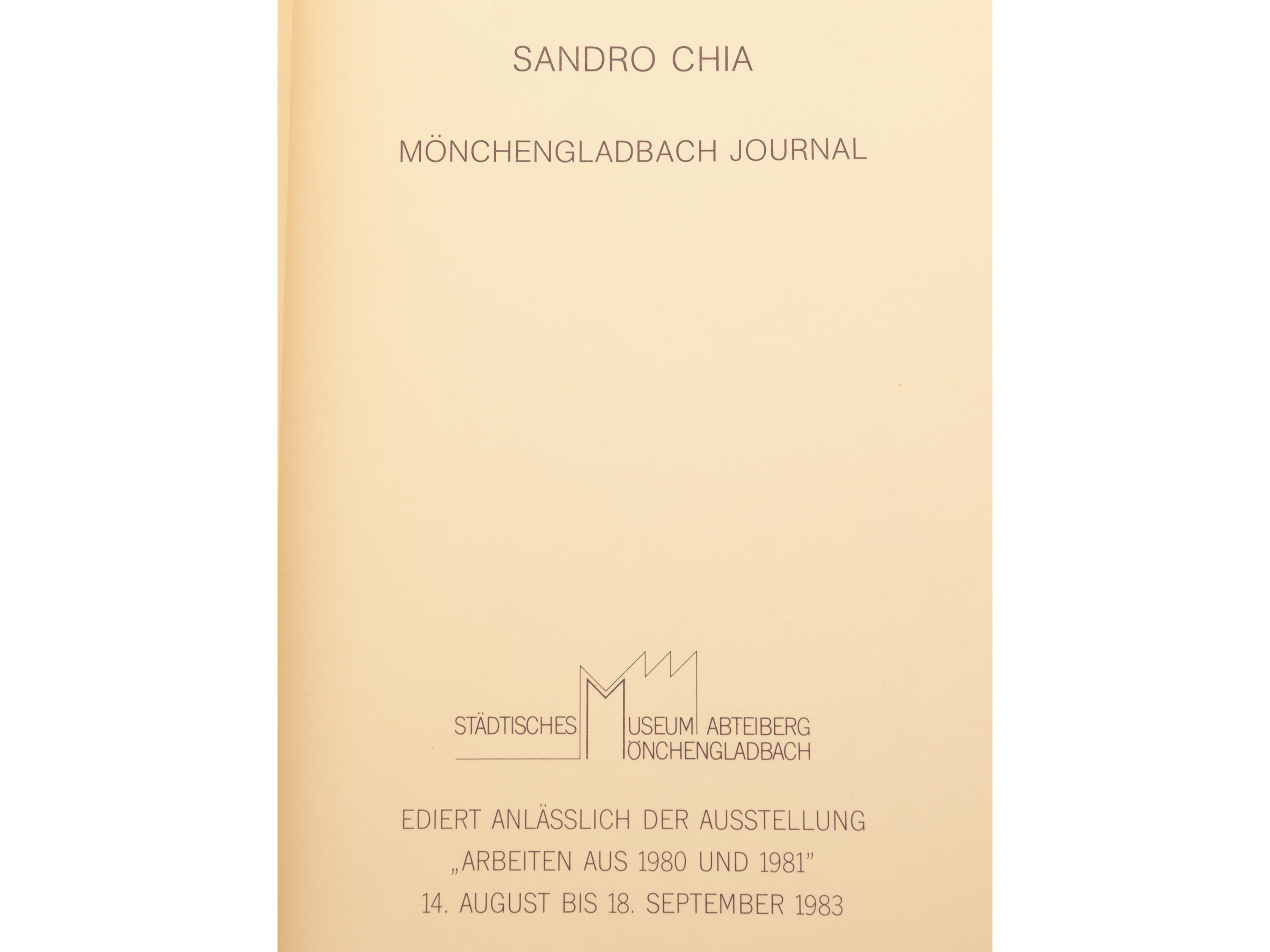 Sandro Chia, Steinmetz Strasse 47 Moenchengladbach