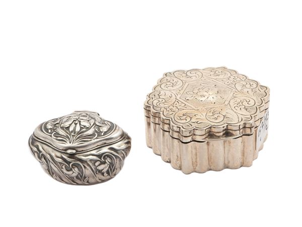 Two small silver boxes, early 20th century