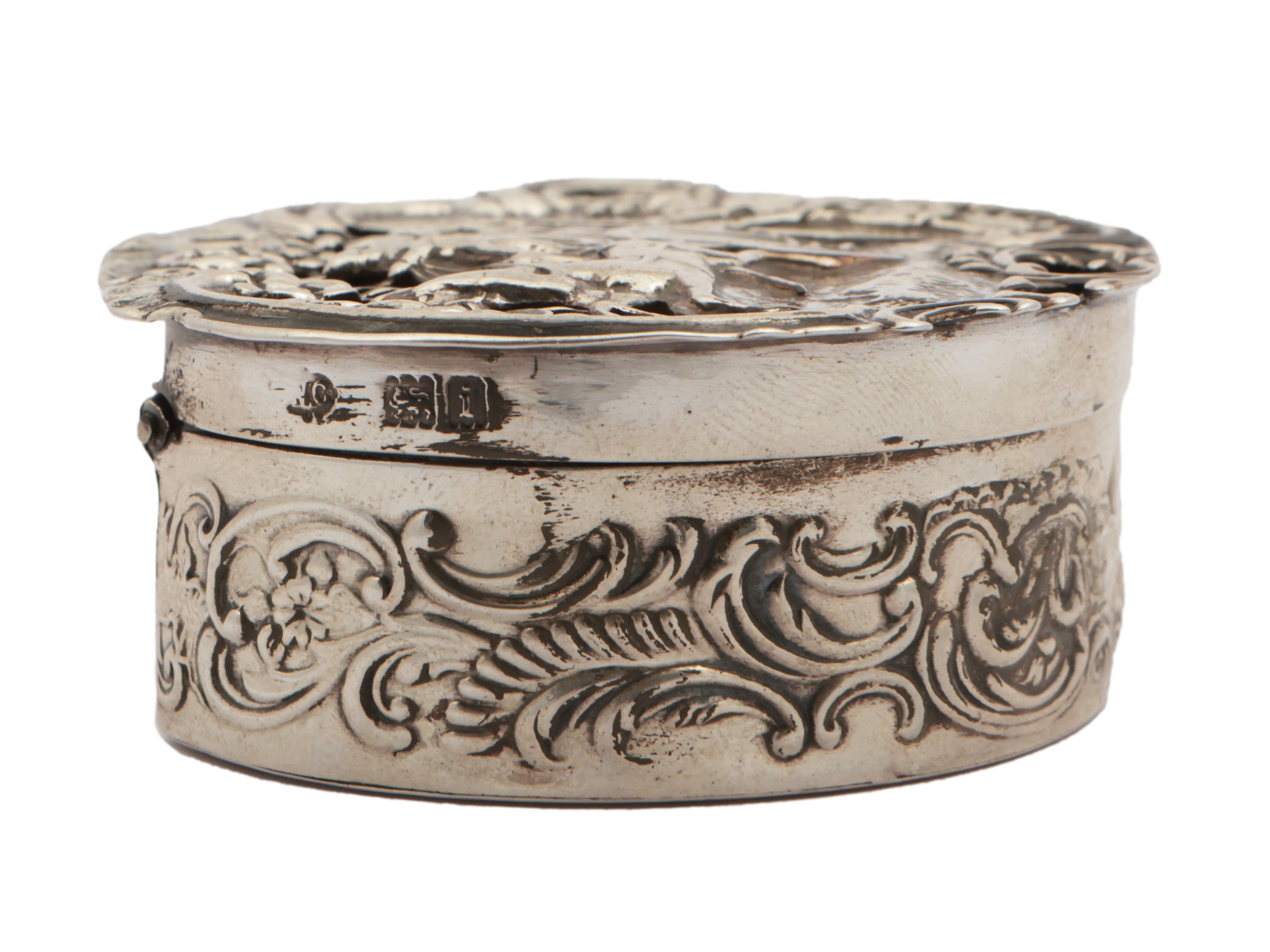 Scatola Portaessenze in Argento, Londra 1904