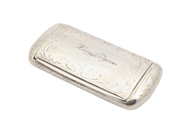 Victorian silver snuffbox, Birmingham 1864