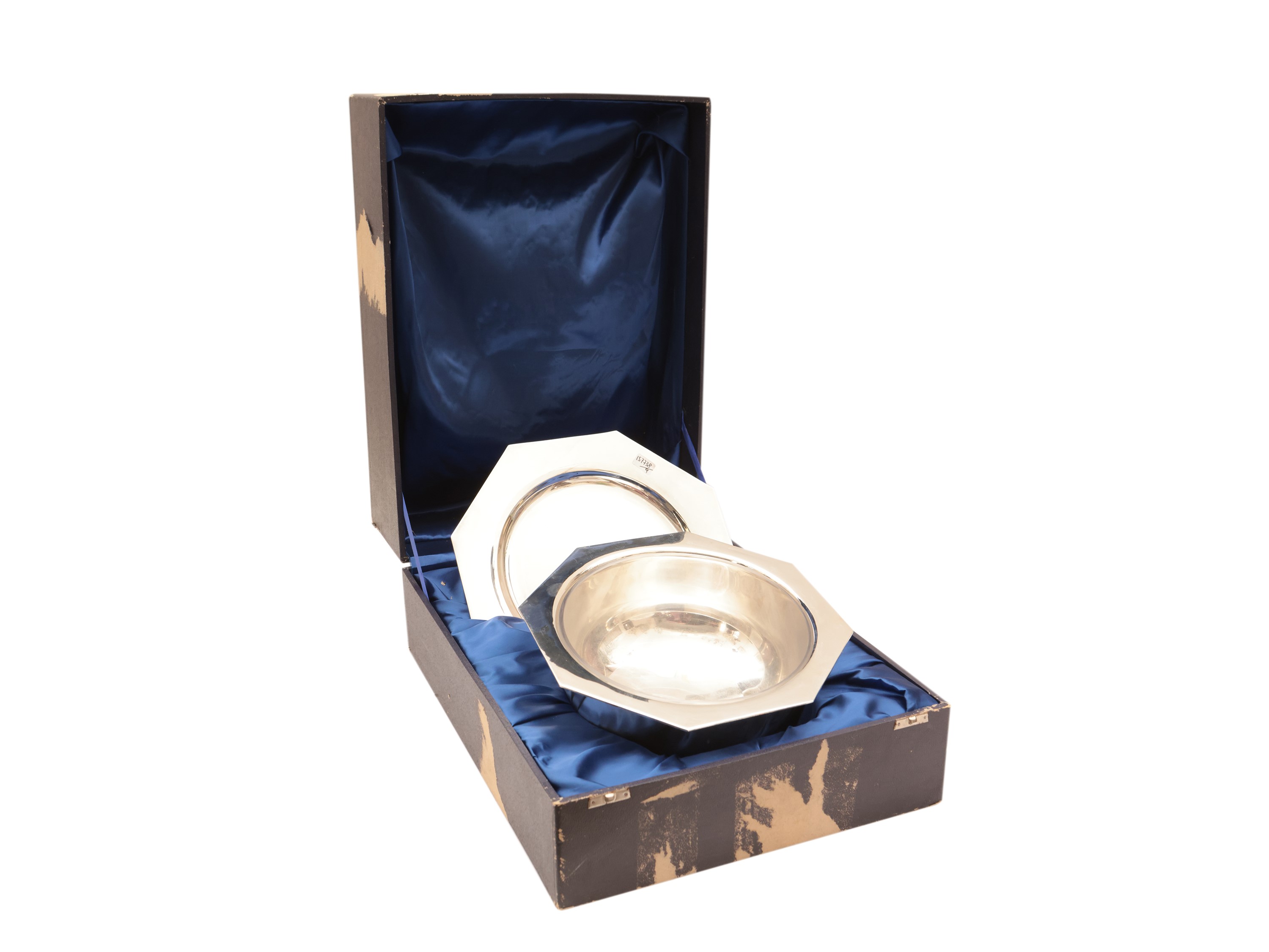 Servizio da caviale o macedonia in argento, Dabbene Milano